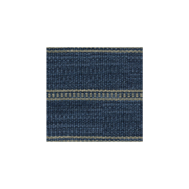 Saddle Stripe Indigo by Kravet Couture Designer Fabric NOMAD CHIC COTTON - 30%;POLYACRYLIC - 26%;WOOL - 26%;POLYESTER - 11%;LINEN - 7% Belgium HEAVY Horizontal: 0 and Vertical: 6 53 - Swanky Fabrics -