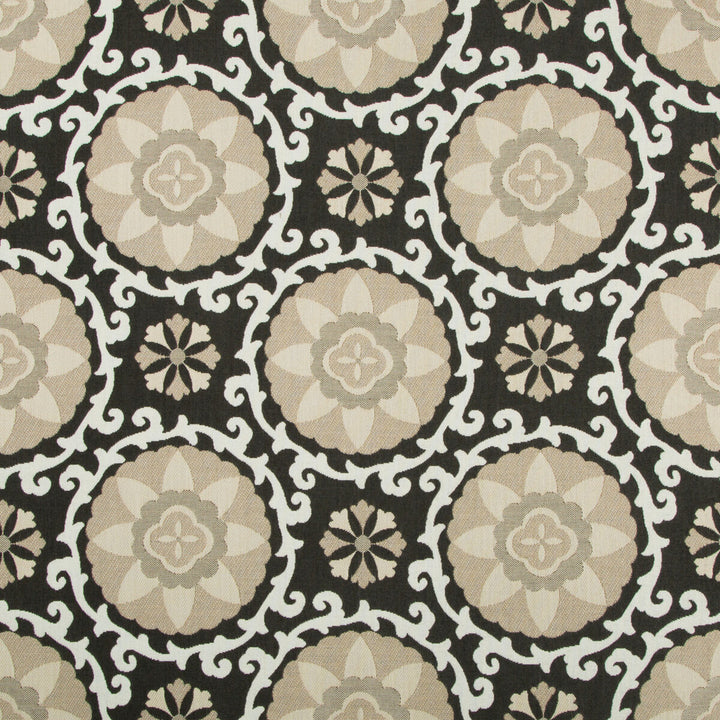 Exotic Suzani Coal by Kravet Design Designer Fabric OCEANIA INDOOR OUTDOOR SOLUTION DYED ACRYLIC - 100% United States MEDIUM Horizontal: 15 and Vertical: 14 54 - Swanky Fabrics -