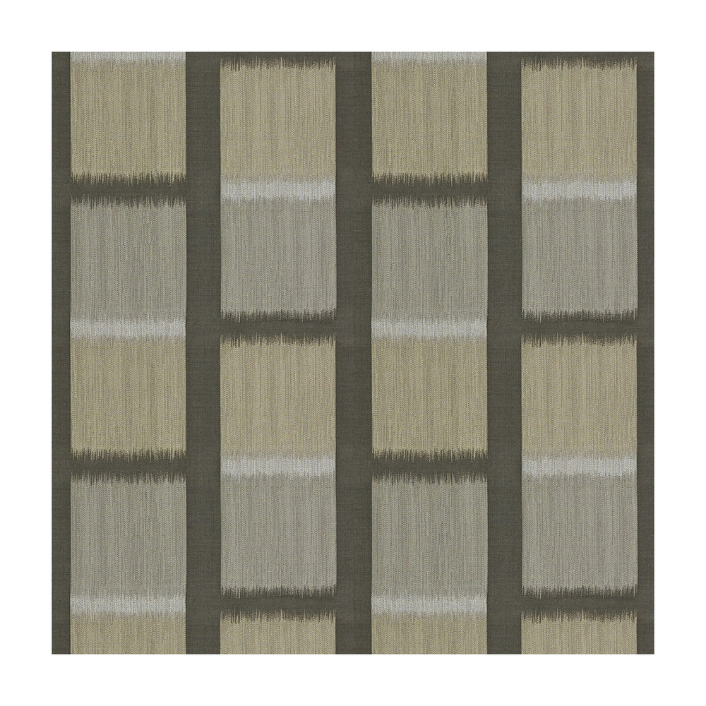 Graphic Ikat Charcoal by Kravet Couture Designer Fabric MODERN LUXE II SILK - 75%;COTTON - 25% India - Horizontal: 13 and Vertical: 12 54 - Swanky Fabrics -