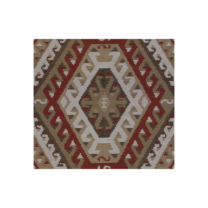Rustic Kilim Sundried Red by Kravet Couture Designer Fabric NOMAD CHIC ACRYLIC - 59%;LINEN - 26%;COTTON - 15% Turkey MEDIUM Horizontal: 26.5 and Vertical: 26 54 - Swanky Fabrics -
