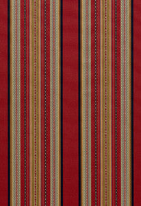 Wellington Stripe Multi On Spice 3322023 by Schumacher Designer Fabric