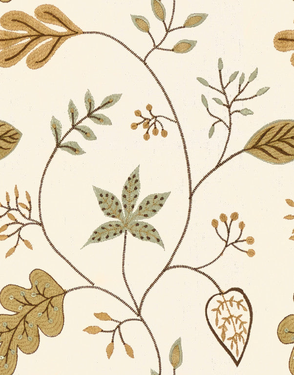 33255.1635 by Kravet Design Designer Fabric Kravet Colors Pantone Linen 85%, Rayon Embroidered 15% India see sample Horizontal: 12.5 inches and Vertical: 15.5 inches 51 inches - Swanky Fabrics -