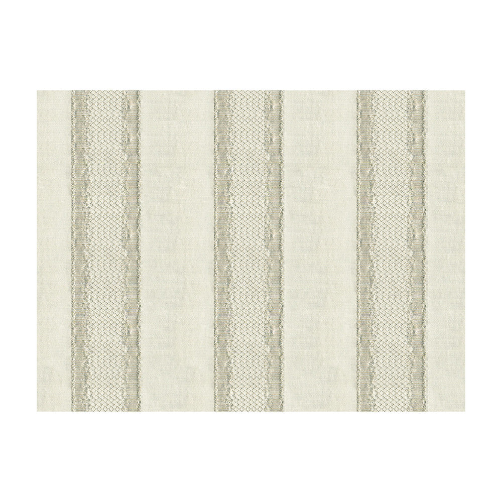 Gilded Stripe Platinum by Kravet Couture Designer Fabric MODERN LUXE LINEN - 39%;POLYESTER - 30%;VISCOSE - 24%;OTHER - 7% Netherlands MEDIUM Horizontal: 6 and Vertical: 56 - Swanky Fabrics -
