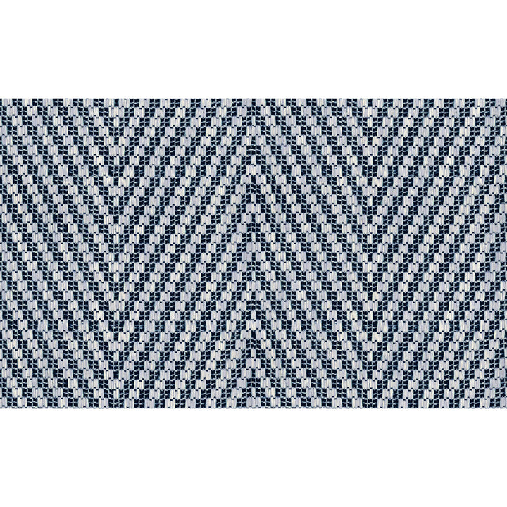 Kali Chevron Indigo by Kravet Design Designer Fabric ECHO INDOOR OUTDOOR IBIZA POLYOLEFIN - 100% Italy HEAVY Horizontal: 5 and Vertical: 55 - Swanky Fabrics -