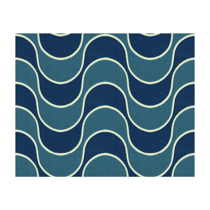 Making Waves Admiral by Kravet Design Designer Fabric WATERWORKS II COLLECTION SOLUTION DYED ACRYLIC - 100% United States MEDIUM Horizontal: 9.5 and Vertical: 5.5 54 - Swanky Fabrics -