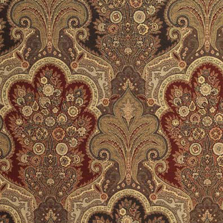 New Castle Paisley Cranberry 3362013 by Schumacher Designer Fabric CHROMA See Sample ITALY HEAVY DUTY </p><p>Repeat: Horizontal: 13 1/2" (34CM) and Vertical: 22 1/2" (57CM) 53" WIDE (135CM) - Swanky Fabrics -