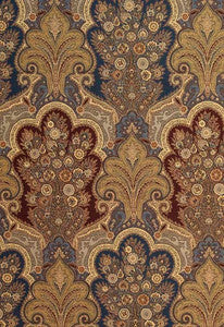 New Castle Paisley Indigo 3362044 by Schumacher Designer Fabric
