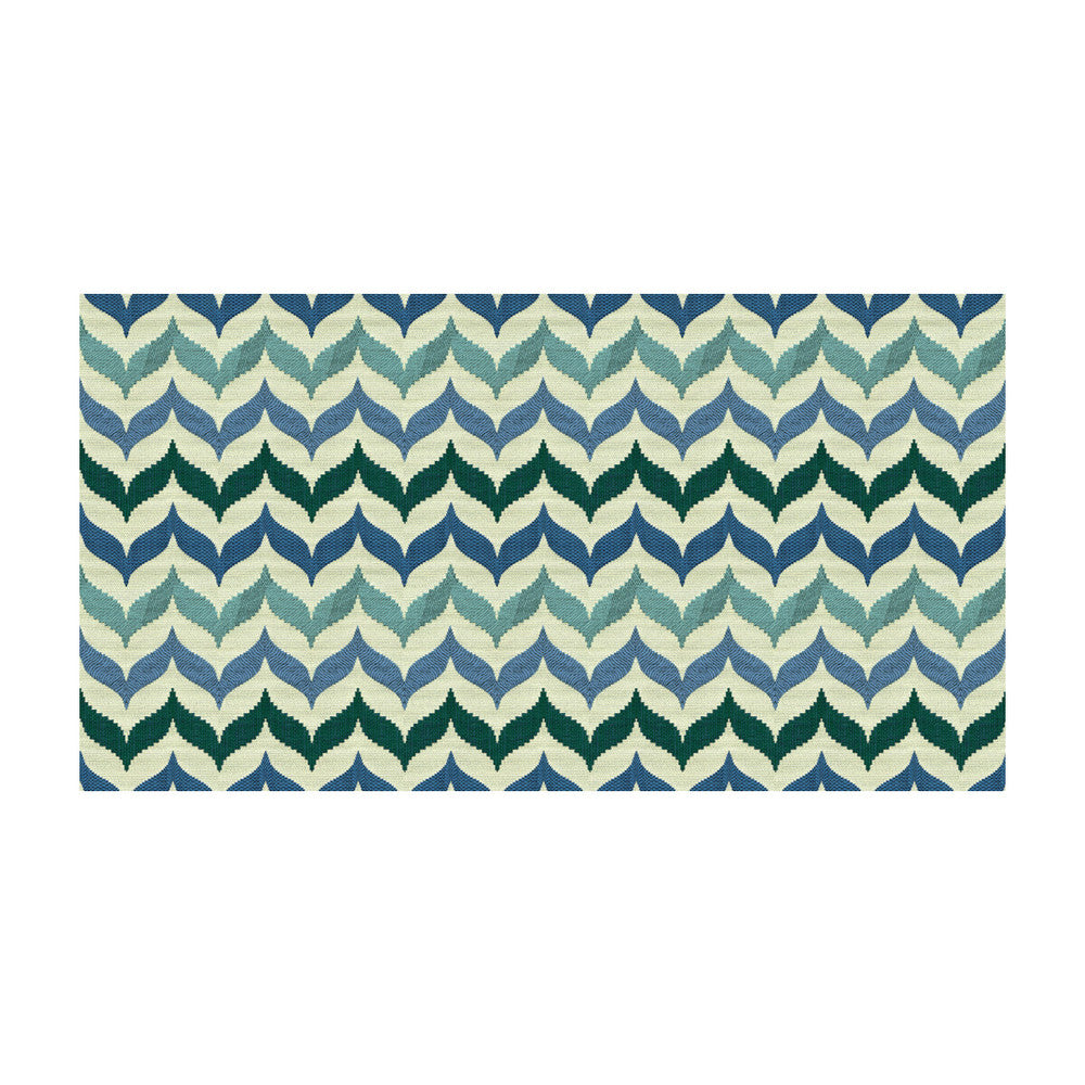 Andora Mermaid by Kravet Contract Designer Fabric JONATHAN ADLER CLARITY COTTON - 43%;NYLON - 30%;RECYCLED POLYESTER - 27% United States HEAVY Horizontal: 2.5 and Vertical: 7 54 - Swanky Fabrics -