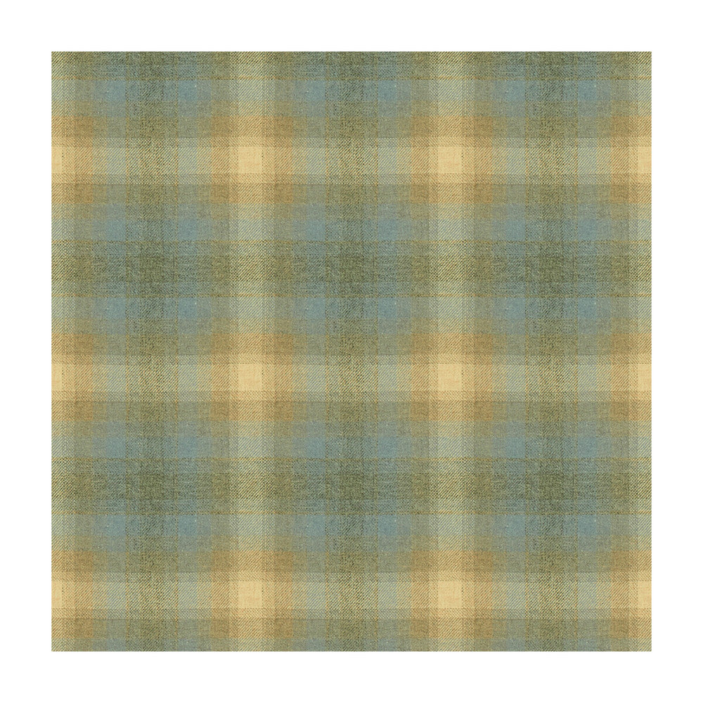 Toboggan Plaid Silver Blue by Kravet Couture Designer Fabric BARBARA BARRY CHALET MERINO WOOL - 100% United Kingdom MEDIUM Horizontal: 11 and Vertical: 11.5 58 - Swanky Fabrics -