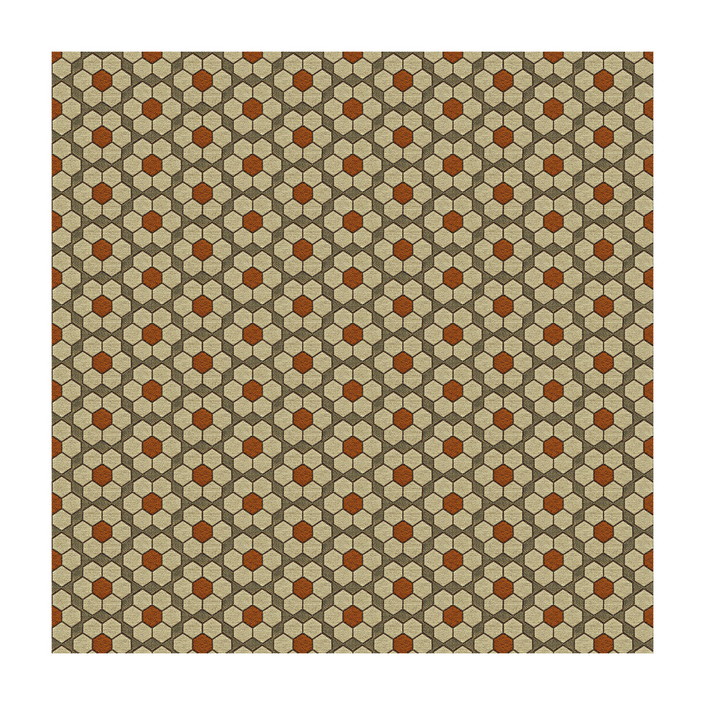 Bursa Mosaic Tigerlilly by Kravet Contract Designer Fabric DAVID HICKS GUARANTEED IN STOCK RECYCLED POLYESTER - 77%;COTTON - 23% United States HEAVY Horizontal: 3.5 and Vertical: 2 56 - Swanky Fabrics -