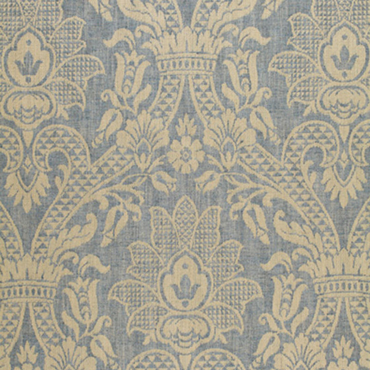 Sheffield Damask Wedgewood 3398001 by Schumacher Designer Fabric WOVEN PALETTES VII See Sample ITALY NOT APPLICABLE </p><p>Repeat: Horizontal: 27 1/2" (70CM) and Vertical: 27 1/2" (70CM) 54" WIDE (137CM) - Swanky Fabrics -