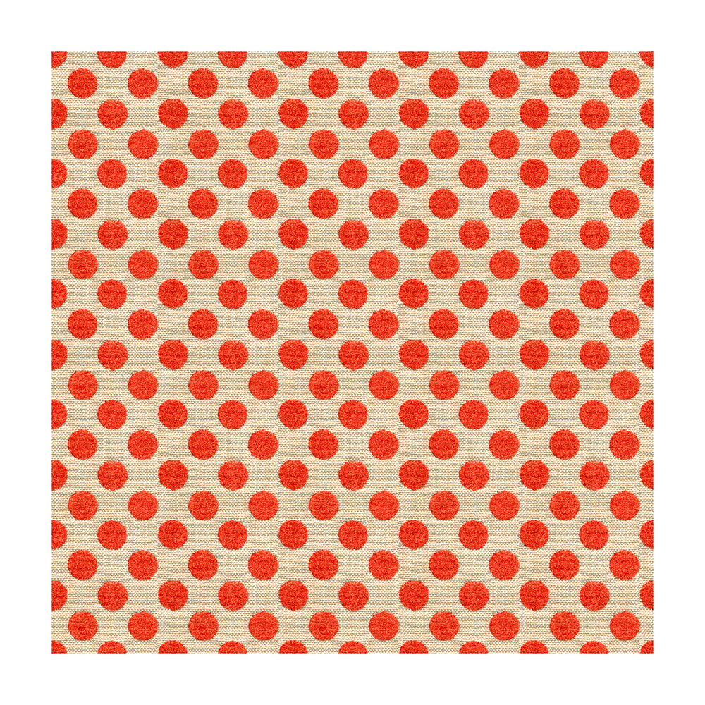 Posie Dot Hot Coral by Kravet Design Designer Fabric KATE SPADE CLASSICS VISCOSE - 59%;COTTON - 21%;POLYESTER - 20% Turkey MEDIUM Horizontal: 1.5 and Vertical: 54 - Swanky Fabrics -