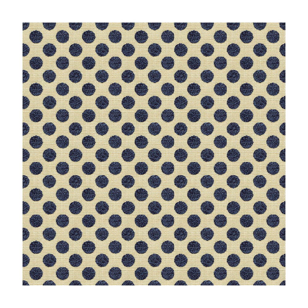 Posie Dot Navy by Kravet Design Designer Fabric KATE SPADE CLASSICS VISCOSE - 59%;COTTON - 21%;POLYESTER - 20% Turkey MEDIUM Horizontal: 1.5 and Vertical: 54 - Swanky Fabrics -
