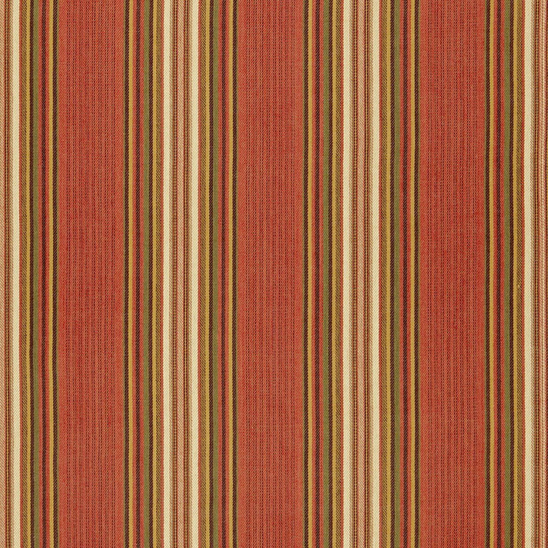 Hamel Stripe Brick 3422003 by Schumacher Designer Fabric CHROMA COTTON 100% INDIA WYZENBEEK 9,000 </p><p>Repeat: Horizontal: 8 7/8" (23CM) and Vertical: 54 - Swanky Fabrics -