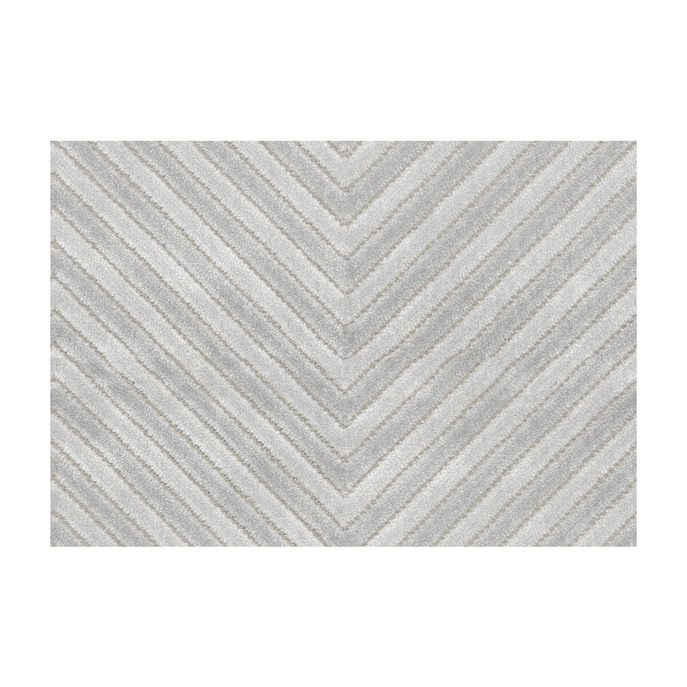 Zigandzag Silver by Kravet Basics Designer Fabric SARAH RICHARDSON HARMONY VISCOSE - 62%;POLYESTER - 38% India HEAVY Horizontal: 7 and Vertical: 1 54 - Swanky Fabrics -