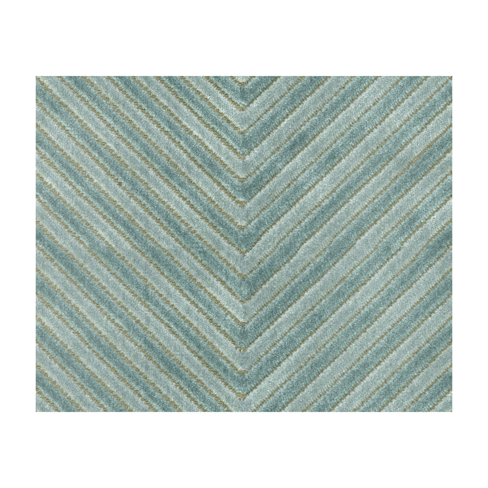 Zigandzag Aqua by Kravet Basics Designer Fabric SARAH RICHARDSON HARMONY VISCOSE - 62%;POLYESTER - 38% India HEAVY Horizontal: 7 and Vertical: 1 54 - Swanky Fabrics -