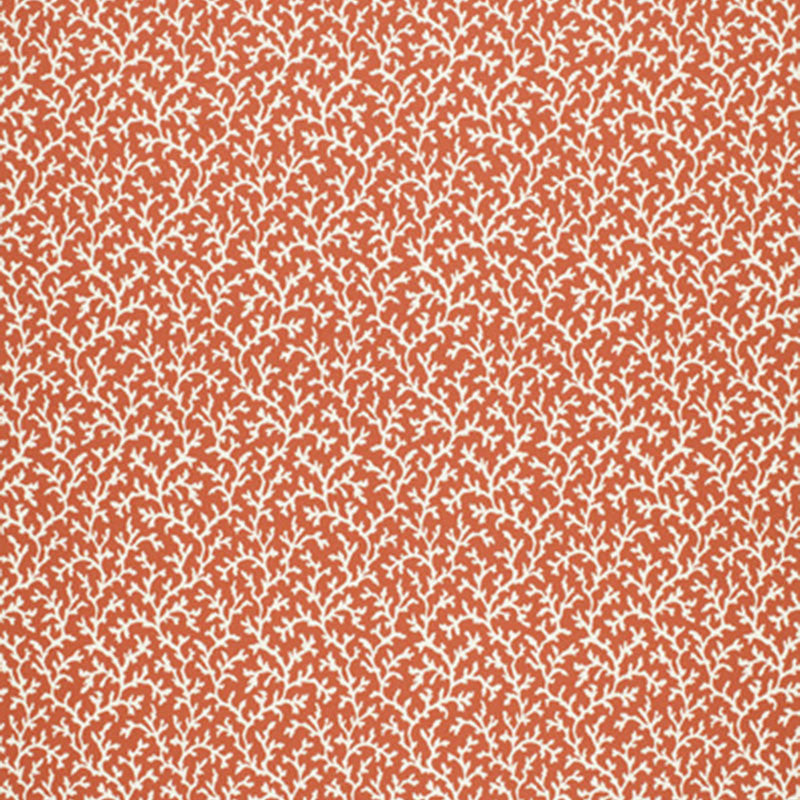 Biscay Coral 3442000 by Schumacher Designer Fabric CHROMA See Sample CHILE HEAVY DUTY </p><p>Repeat: Horizontal: 6 3/4" (17CM) and Vertical: 13" (33CM) 54" WIDE (137CM) - Swanky Fabrics -