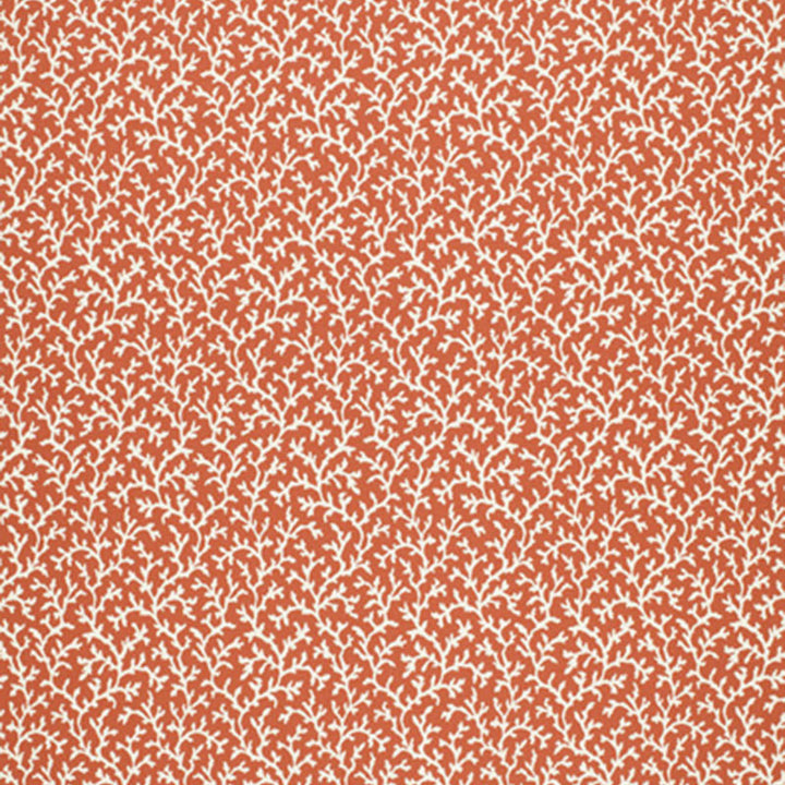 Biscay Coral 3442000 by Schumacher Designer Fabric CHROMA COTTON 50% POLYESTER 50% CHILE WYZENBEEK 30,000 </p><p>Repeat: Horizontal: 6 3/4" (17CM) and Vertical: 13" (33CM) 54 - Swanky Fabrics -