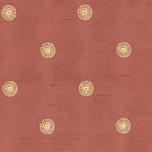 Lucille Dot Embroidery Copper 3448002 by Schumacher Designer Fabric