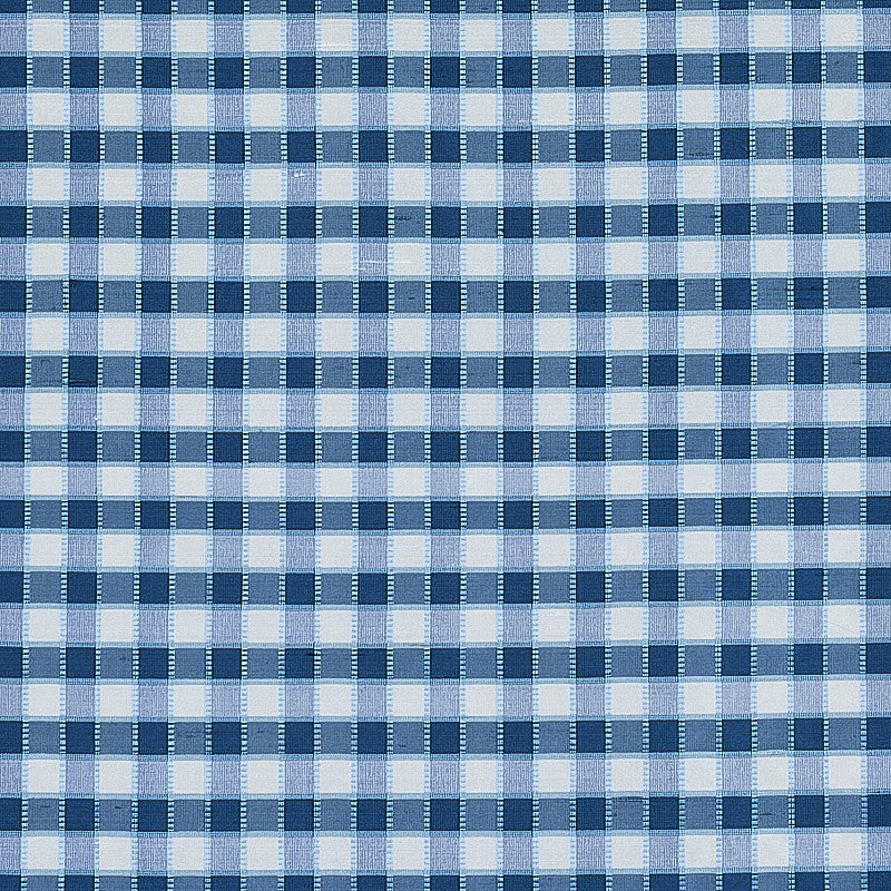 Ingrid Silk Check Blue 3453004 by Schumacher Designer Fabric RHAPSODY IN BLUE SILK 100% INDIA </p><p>Repeat: Horizontal: 1" (3CM) and Vertical: 1" (3CM) 54 - Swanky Fabrics -