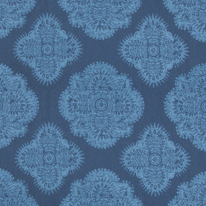 Bendi Indigo by Kravet Design Designer Fabric ECHO INDOOR OUTDOOR IBIZA SOLUTION DYED ACRYLIC - 100% United States MEDIUM Horizontal: 14.5 and Vertical: 14.5 54 - Swanky Fabrics -