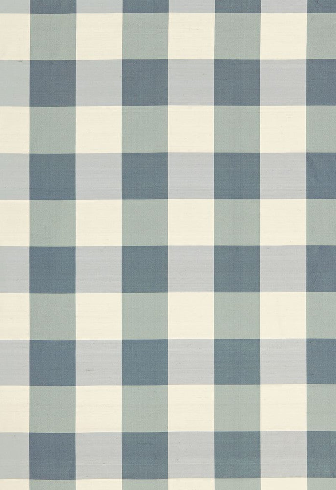 Montgomery Silk Plaid Lakeside 3455001 by Schumacher Designer Fabric Chroma 100% Silk Wyzenbeek 7,000 Horizontal: 7.5 and Vertical: 7.5 53 - Swanky Fabrics -