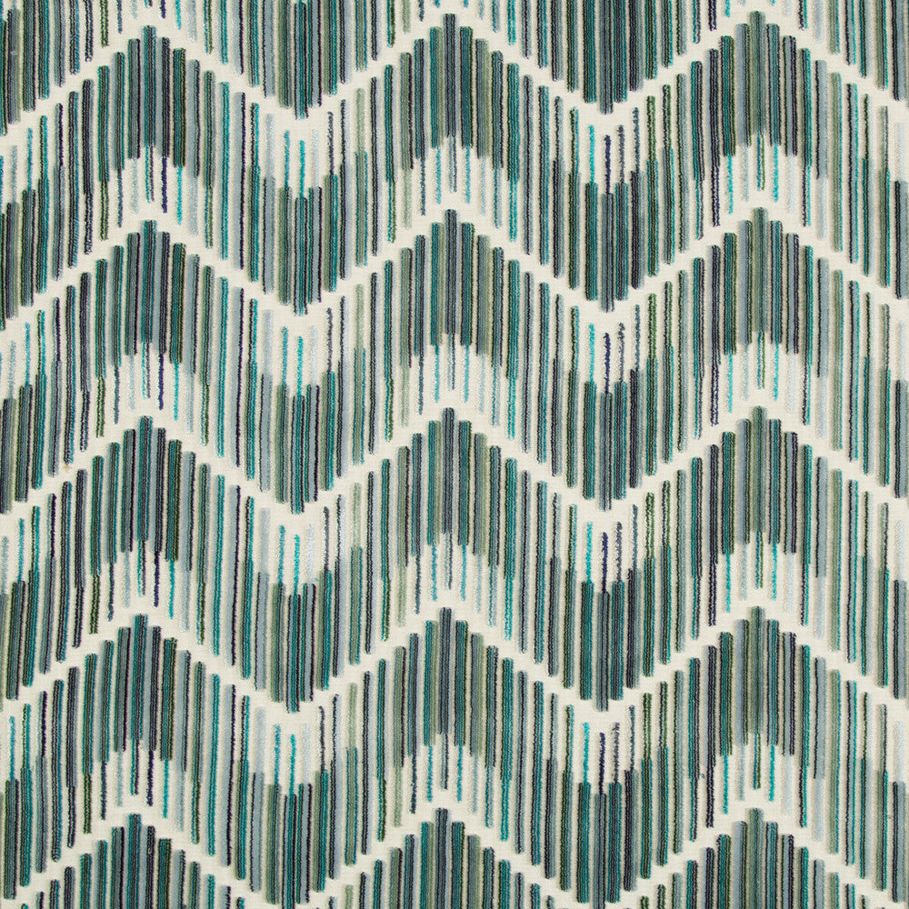 Highs And Lows Peacock by Kravet Couture Designer Fabric ARTISAN VELVETS VISCOSE - 83%;POLYESTER - 17% Italy HEAVY Horizontal: 7 and Vertical: 4.5 55 - Swanky Fabrics -