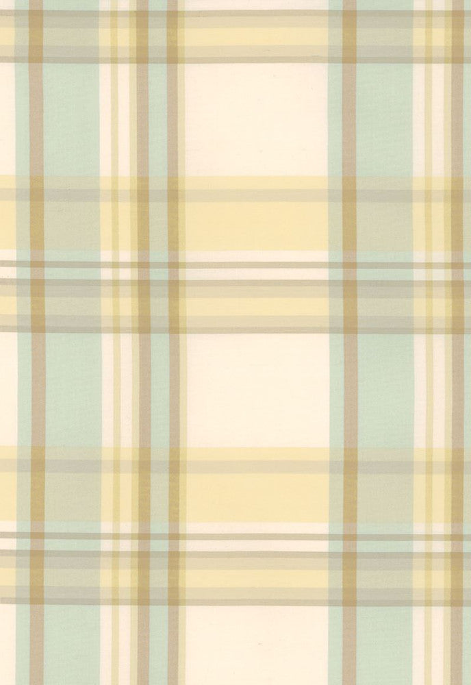 Birmingham Silk Plaid Wheat 3457000 by Schumacher Designer Fabric Chroma 100% Silk Wyzenbeek 5,000 Horizontal: 4.375 and Vertical: 4.375 54 - Swanky Fabrics -