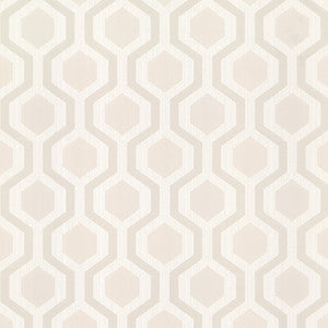 Marina Beige Modern Geometric Wallpaper by Brewster Designer