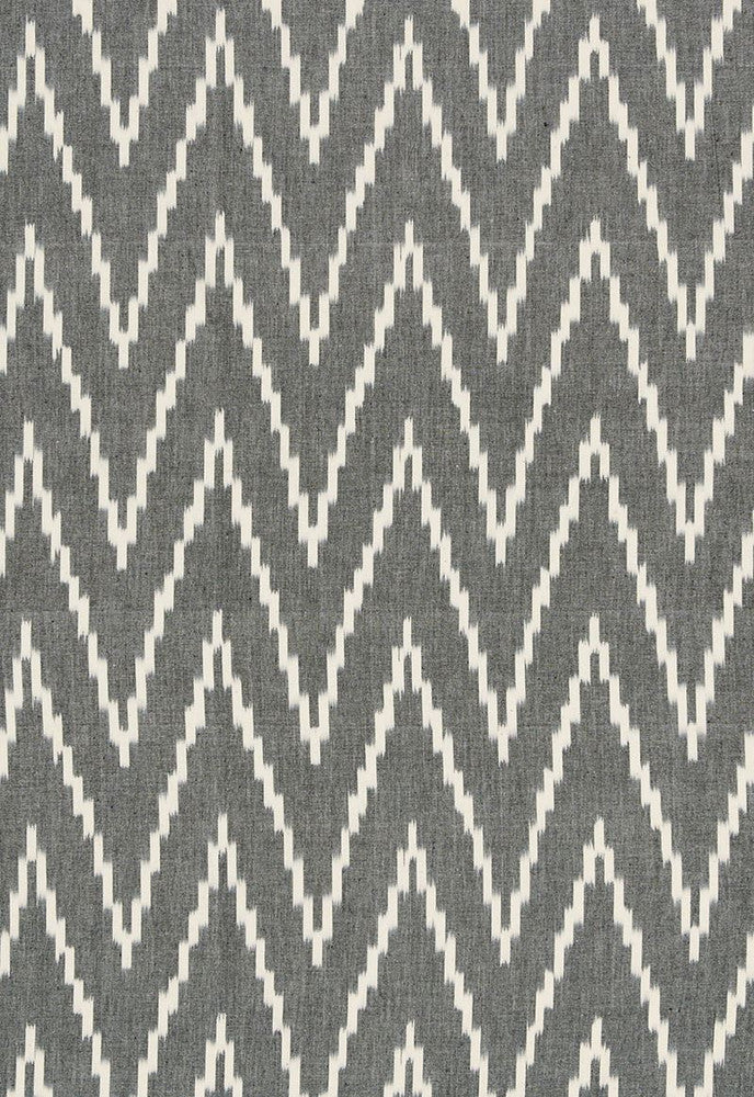 Kasari Ikat Graphite 3470003 by Schumacher Designer Fabric Chroma 100% Cotton Martindale 18,000 Horizontal: 4.5 and Vertical: 4.875 52 - Swanky Fabrics -