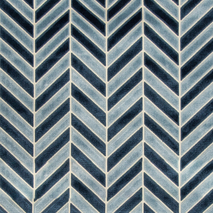 Pinnacle Velvet Navy by Kravet Couture Designer Fabric ARTISAN VELVETS VISCOSE - 58%;COTTON - 42% India HEAVY Horizontal: 4.49 and Vertical: 1.85 54 - Swanky Fabrics -
