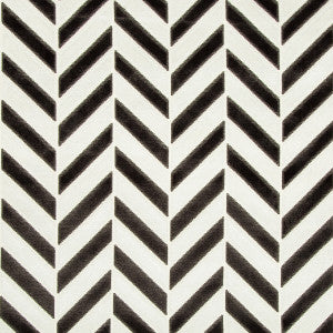Pinnacle Velvet Ivory/Noir by Kravet Couture Designer Fabric