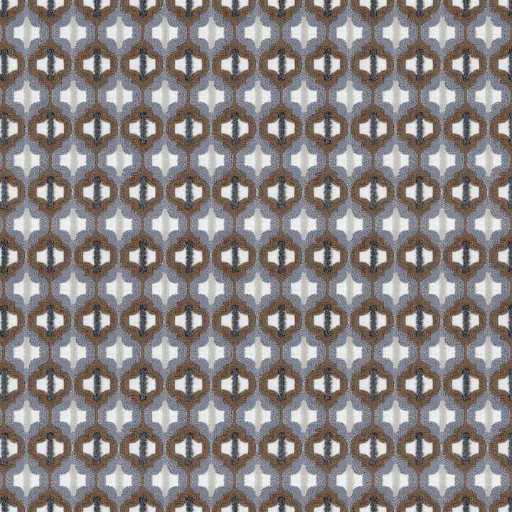 Turned Out Tile Colonial Blue by Kravet Couture Designer Fabric DAVID PHOENIX WELL-SUITED COTTON - 50%;POLYESTER - 35%;VISCOSE - 15% India MEDIUM Horizontal: 1.25 and Vertical: 55 - Swanky Fabrics -