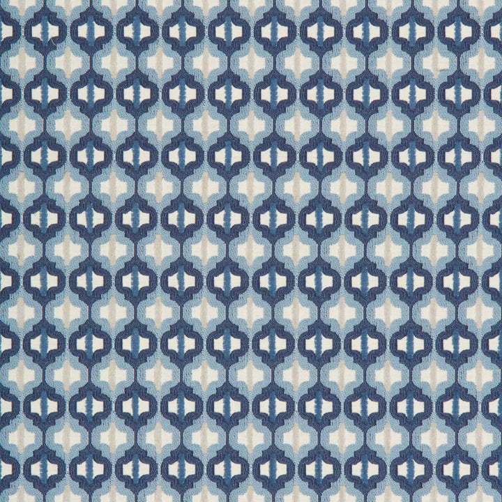 Turned Out Tile Marine by Kravet Couture Designer Fabric DAVID PHOENIX WELL-SUITED COTTON - 50%;POLYESTER - 35%;VISCOSE - 15% India MEDIUM Horizontal: 1.25 and Vertical: 55 - Swanky Fabrics -