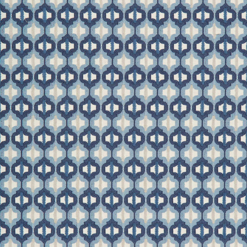 Turned Out Tile Marine by Kravet Couture Designer Fabric DAVID PHOENIX WELL-SUITED COTTON - 50%;POLYESTER - 35%;VISCOSE - 15% India MEDIUM Horizontal: 1.25 and Vertical: - 55 - Swanky Fabrics -