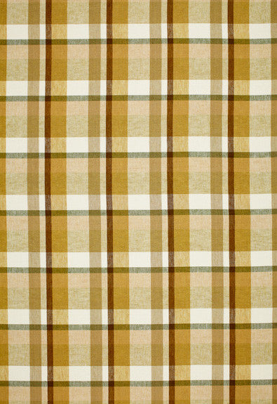 Augusta Linen Plaid Sand Dune 3484001 by Schumacher Designer Fabric Chroma 100% Linen Martindale 16,000 Horizontal: 7 and Vertical: 6.875 54 - Swanky Fabrics -