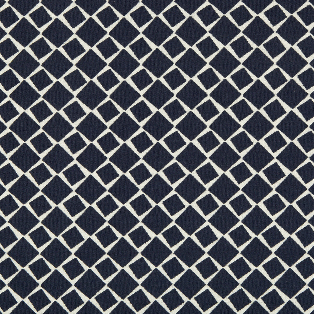 Diamondedge Navy by Kravet Design Designer Fabric KATE SPADE AMUSEMENTS COTTON - 85%;POLYESTER - 15% Turkey MEDIUM Horizontal: 2.36 and Vertical: 2.36 54 - Swanky Fabrics -