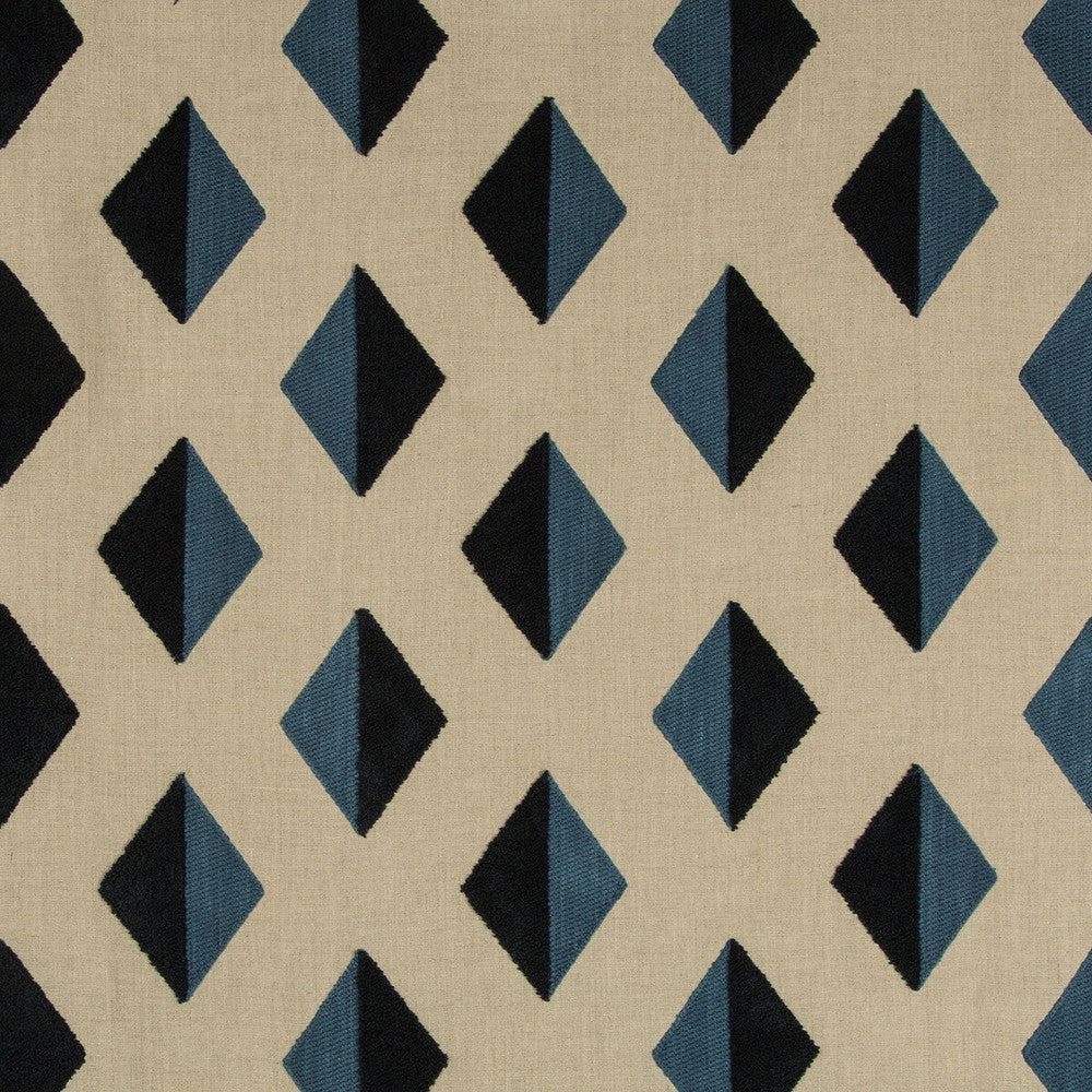 Barroco Boucle Denim by Kravet Design Designer Fabric NATE BERKUS WELL-TRAVELED LINEN - 60%;ACRYLIC - 40% India LIGHT Horizontal: 8.5 and Vertical: 7.5 52 - Swanky Fabrics -