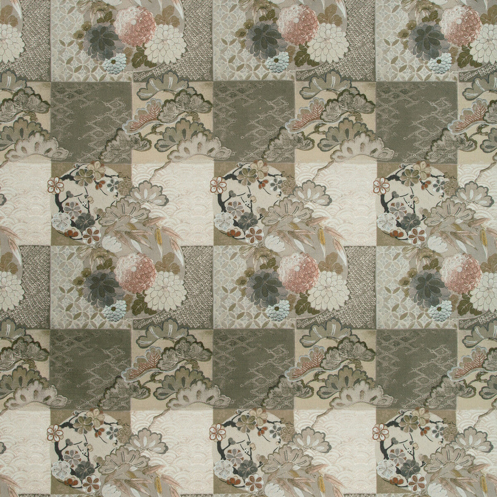 Osode Stone/Blush by Kravet Couture Designer Fabric IZU COLLECTION COTTON - 46%;VISCOSE - 36%;LINEN - 18% Italy HEAVY Horizontal: 17 and Vertical: 25.5 55 - Swanky Fabrics -