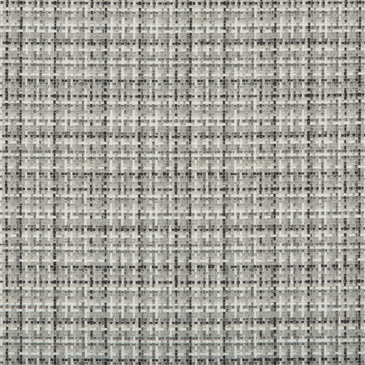 Checkerton Graphite by Kravet Basics Designer Fabric BERMUDA COTTON - 89%;POLYESTER - 11% India HEAVY Horizontal: 2.14 and Vertical: 2.3 54 - Swanky Fabrics -