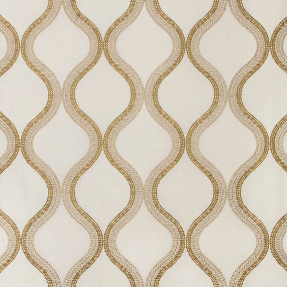 Wandering Ivory/Gold by Kravet Couture Designer Fabric MODERN COLORS-SOJOURN COLLECTION LINEN - 43%;COTTON - 28%;VISCOSE - 20%;SPUN POLYESTER - 9% India LIGHT Horizontal: 12.7 and Vertical: 31.4 51 - Swanky Fabrics -