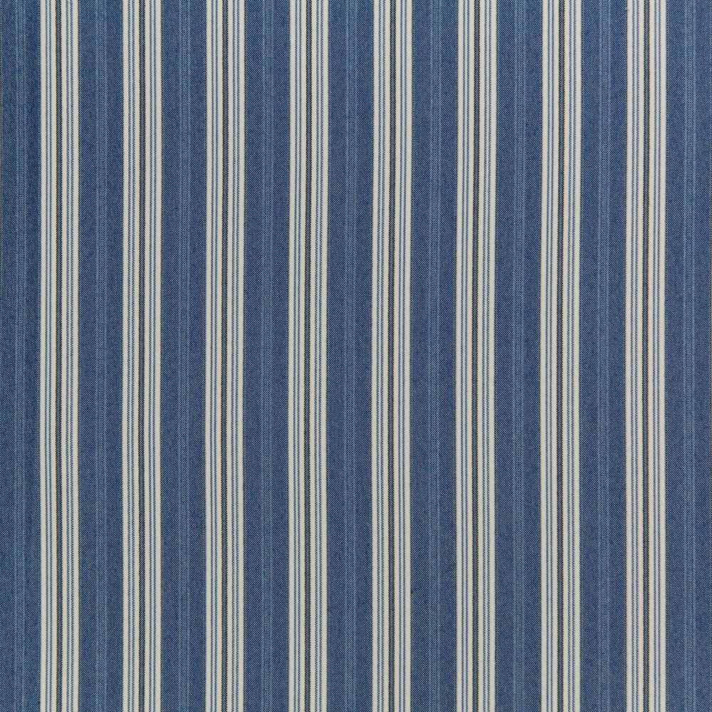 Hull Stripe Marine by Kravet Design Designer Fabric INDOOR / OUTDOOR ACRYLIC - 66%;POLYESTER - 34% China HEAVY Horizontal: 1.75 and Vertical: 0 54 - Swanky Fabrics -