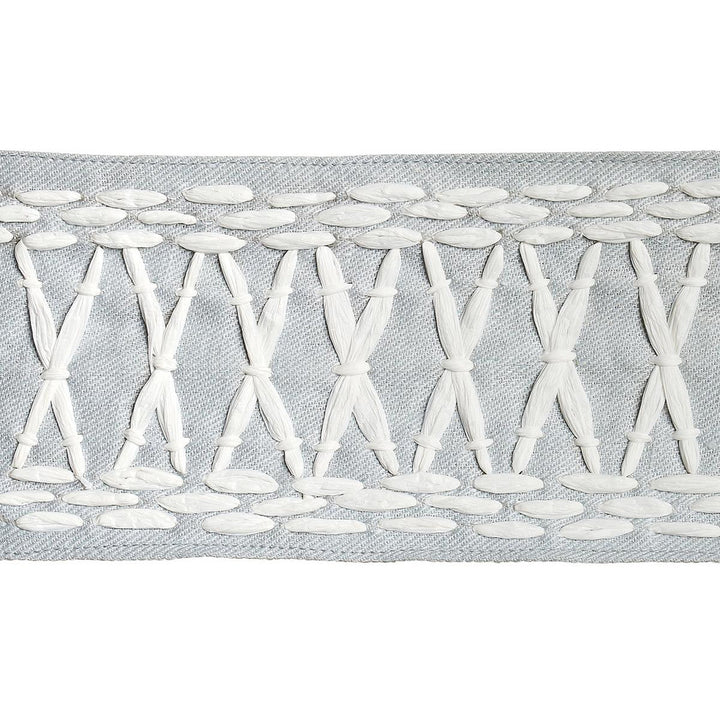 Tikki Tape Sky 69304 by Schumacher Designer Trim Mary Mcdonald 1.0" - Swanky Fabrics -