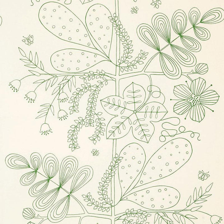 Blommen Print Leaf 176201 by Schumacher Designer Fabric Good Vibrations 27.5" - Swanky Fabrics -