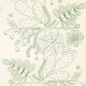 Blommen Print Leaf 176201 by Schumacher Designer Fabric