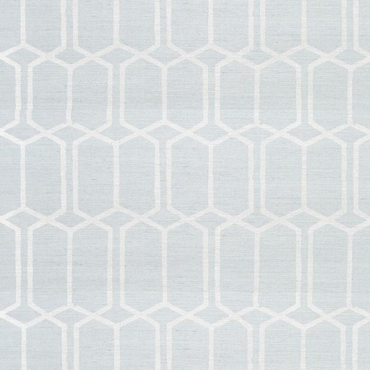 Modern Trellis Sisal Sky 5010100 by Schumacher Designer Wallpaper Textured Wallcoverings & Printed Grasscloths 6.75" - Swanky Fabrics -