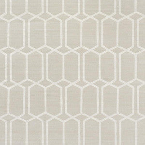 Modern Trellis Hemp Shimmer Moonstone 5010110 by Schumacher Designer Wallpaper