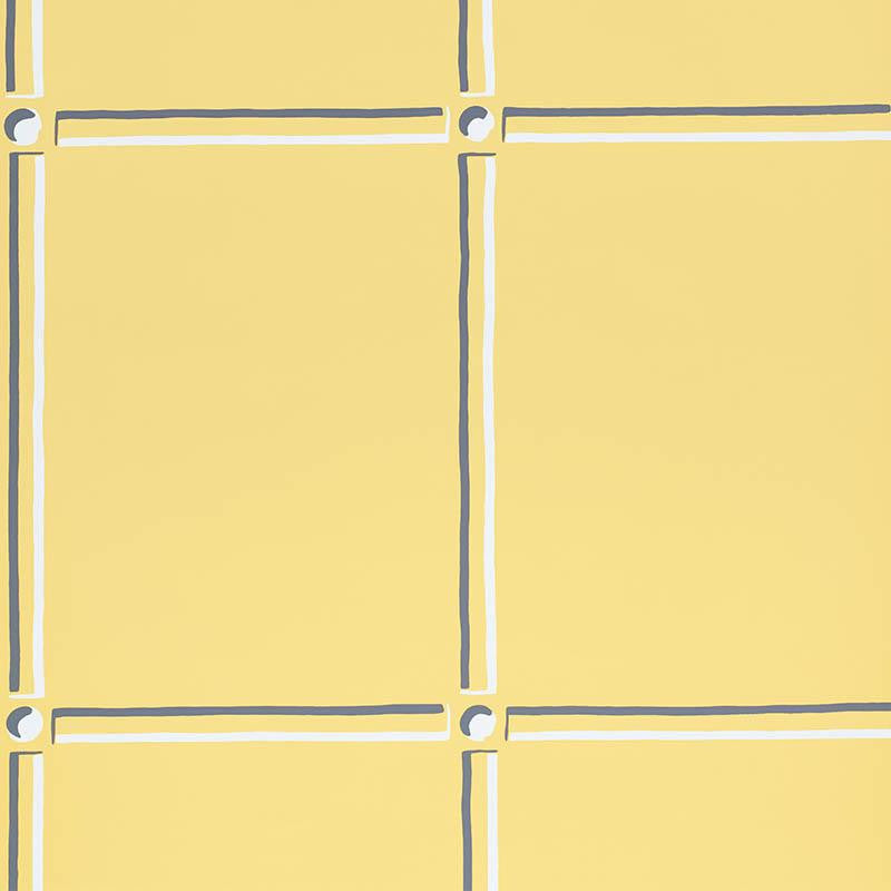 La Galerie Yellow 5009942 by Schumacher Designer Wallpaper Trompe L'Oeil 27.0" - Swanky Fabrics -