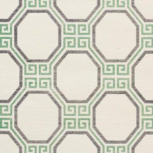 Octavia Sisal Jade 5008934 by Schumacher Designer Wallpaper