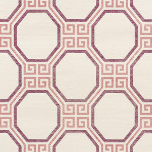 Octavia Sisal Cinnabar 5008935 by Schumacher Designer Wallpaper
